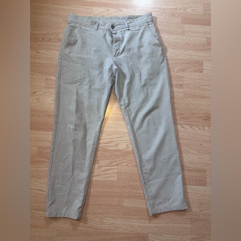 Zara Gray Cotton Blend‎ Trousers with Modern Fit Size 32